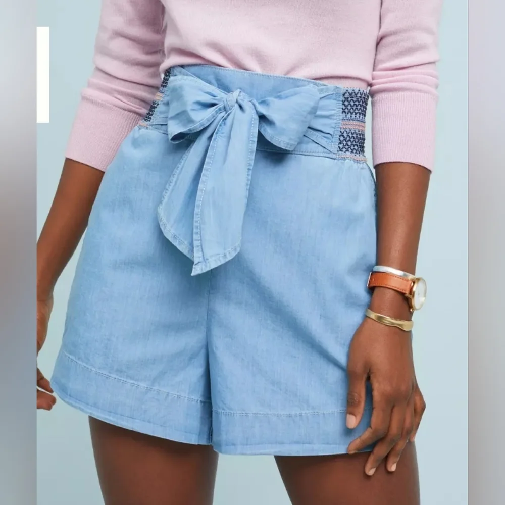 Anthropologie Aloha Tie-Front Shorts Size S - Picture 4 of 7